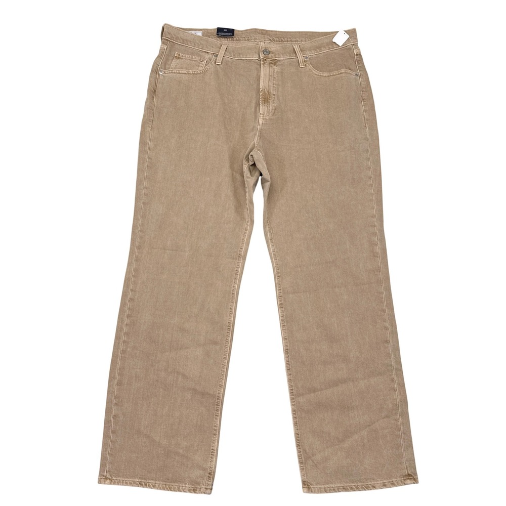 Gap Jeans Women Size 33 / 16 Tan 90s Loose Mid Rise Baggy Casual Y2K NEW